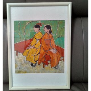 「ＭＩ様専用購入」神田三千枝画伯 「女性二人」岩絵具下絵(絵画/タペストリー)