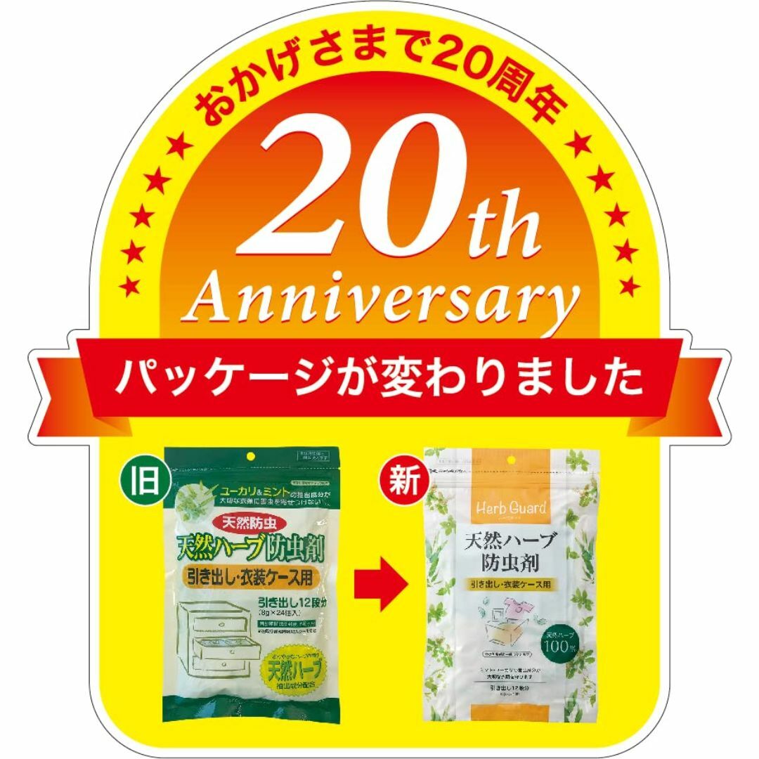 【在庫処分】宇部マテリアルズ 天然ハーブ防虫剤 引き出し・衣装ケース用 8g×2 インテリア/住まい/日用品の日用品/生活雑貨/旅行(その他)の商品写真