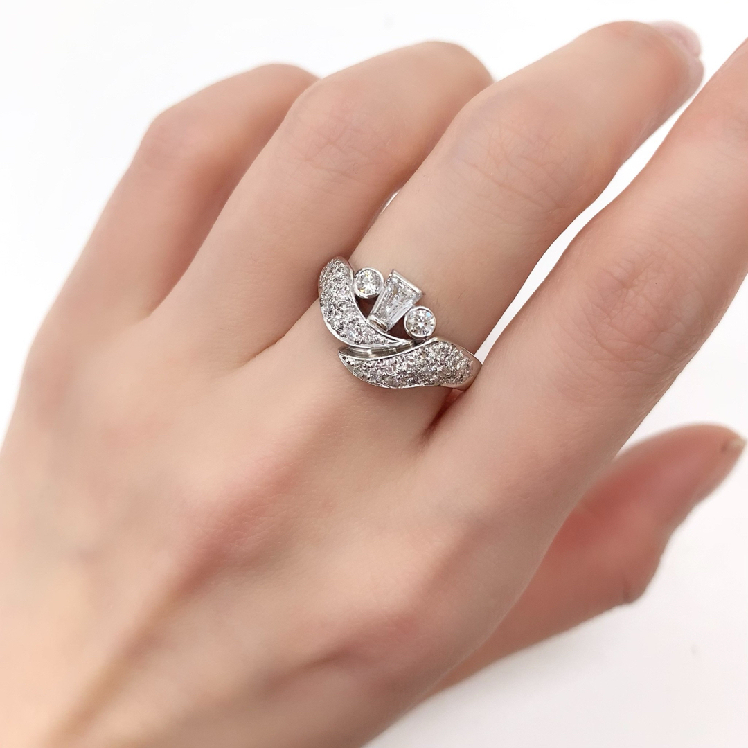 Pt900 ダイヤモンド　0.308ct 0.12ct 0.39ct リング レディースのアクセサリー(リング(指輪))の商品写真