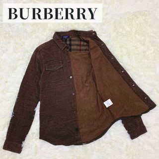 バーバリー(BURBERRY)の【極美品】\新品タグ付き/ バーバリー ロンドン ノバチェック シャツ レザー(シャツ)