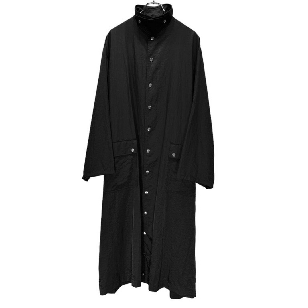 Yohji Yamamoto(ヨウジヤマモト)のY's メタルスナップボタンナイロンロングコート Archive 80s 90s ジャケット Yohji Yamamoto ヨウジヤマモト ワイズ メンズのジャケット/アウター(ステンカラーコート)の商品写真