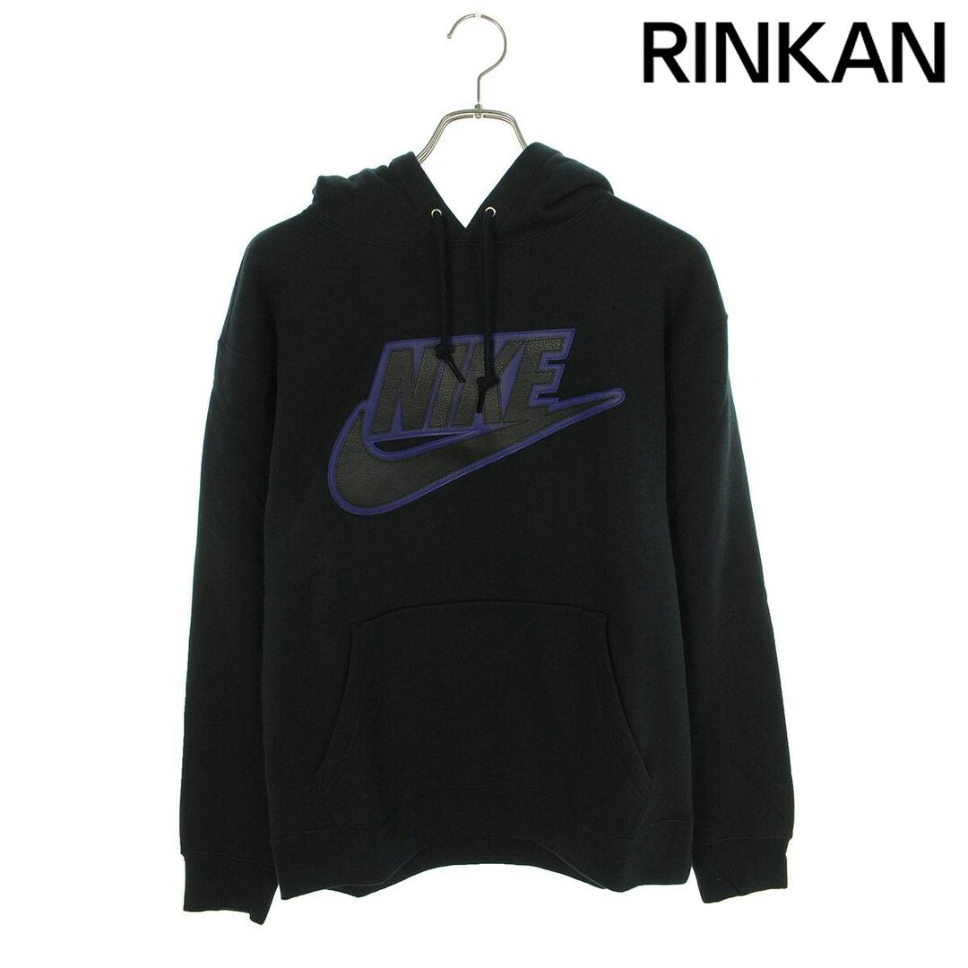 Supreme(シュプリーム)のシュプリーム ×ナイキ NIKE  19AW  Leather Applique Hooded Sweatshirt CK6225-010 レザーアップリケプルオーバーパーカー メンズ M メンズのトップス(パーカー)の商品写真