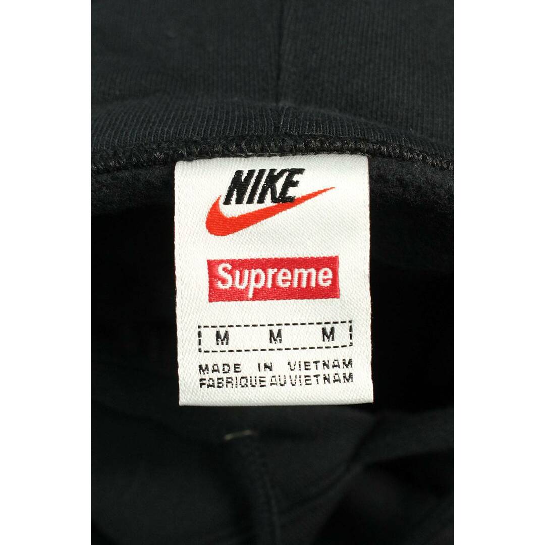 Supreme(シュプリーム)のシュプリーム ×ナイキ NIKE  19AW  Leather Applique Hooded Sweatshirt CK6225-010 レザーアップリケプルオーバーパーカー メンズ M メンズのトップス(パーカー)の商品写真