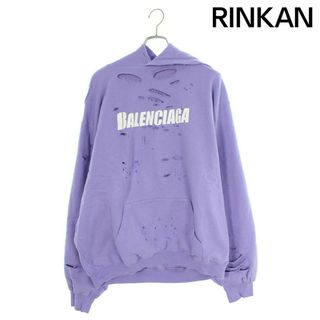 バレンシアガ(Balenciaga)のバレンシアガ  659403 TKVB6 デストロイ加工ロゴミディアムフリースパーカー メンズ S(パーカー)