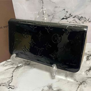 ルイヴィトン(LOUIS VUITTON)のルイヴィトン　ヴェルニ　ジッピウォレット　ブラック×ピンク(財布)