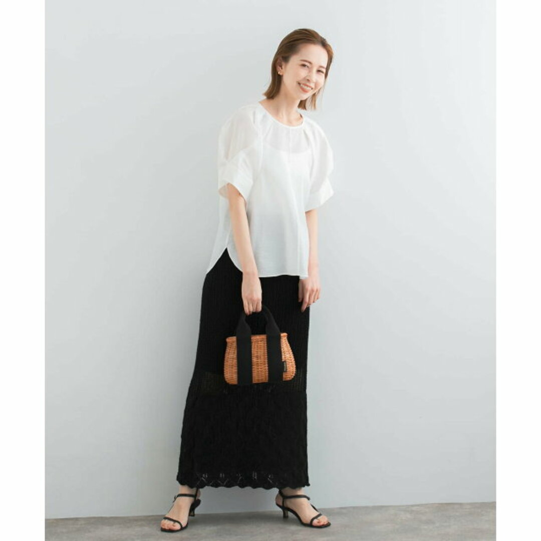 URBAN RESEARCH ROSSO(アーバンリサーチロッソ)の【WHITE】5分袖タックボリュームシアーブラウス レディースのトップス(シャツ/ブラウス(長袖/七分))の商品写真