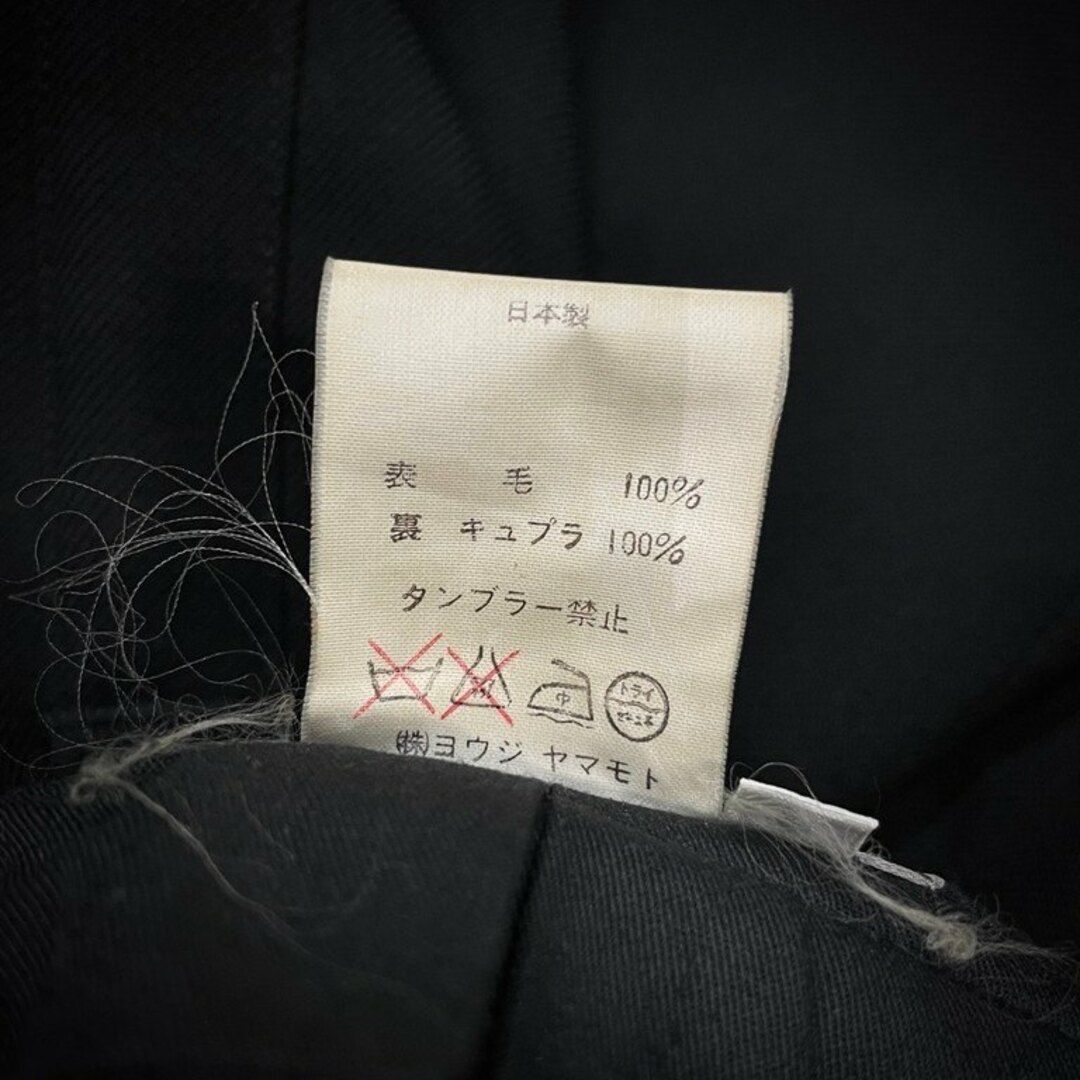 Yohji Yamamoto(ヨウジヤマモト)のYohji Yamamoto Pour Homme 91AW 6.1 THE MEN ウールサージ3タック脇テープワイドパンツ 側章 オリジナル Archive 90s メンズのパンツ(スラックス)の商品写真