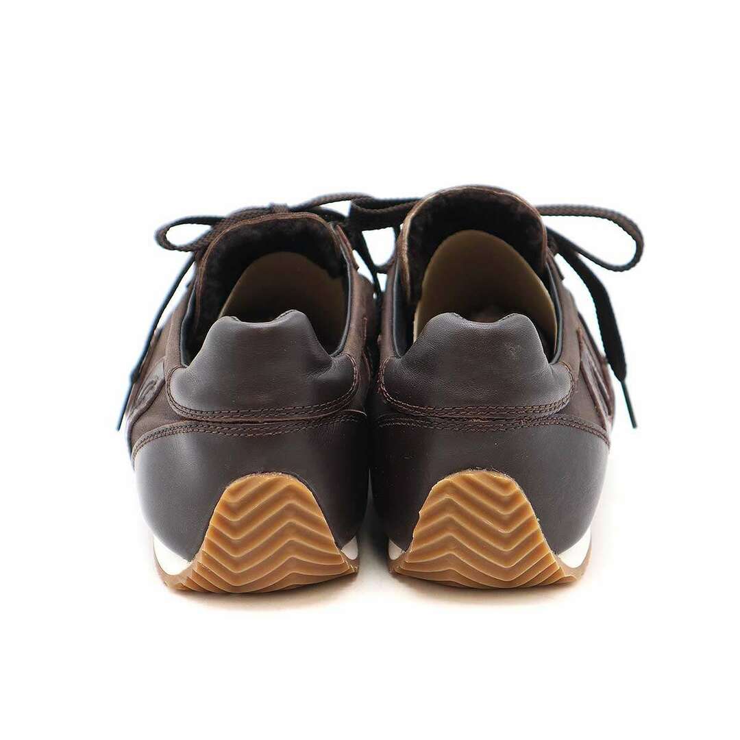 DOLCE&GABBANA(ドルチェアンドガッバーナ)のDOLCE&GABBANA ドルチェ＆ガッバーナ ロゴパッチローカットレザーボアスニーカー CA00108 ブラウン 9 メンズの靴/シューズ(スニーカー)の商品写真