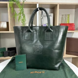 超美品 HIROFU  レザーオールレザー トートバッグ Hロゴ(トートバッグ)