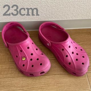 クロックス(crocs)のcrocs クロックス ピンク クロッグ 23cm M5 W7(サンダル)