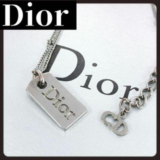 クリスチャンディオール(Christian Dior)のChristian Dior　クリスチャンディオール　プレート　ロゴ　ネックレス(ネックレス)