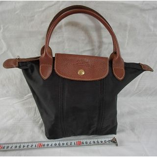 ロンシャン(LONGCHAMP)の美品 レディース LONGCHAMP1948 ロンシャン ハンドバッグ ブラック(ハンドバッグ)