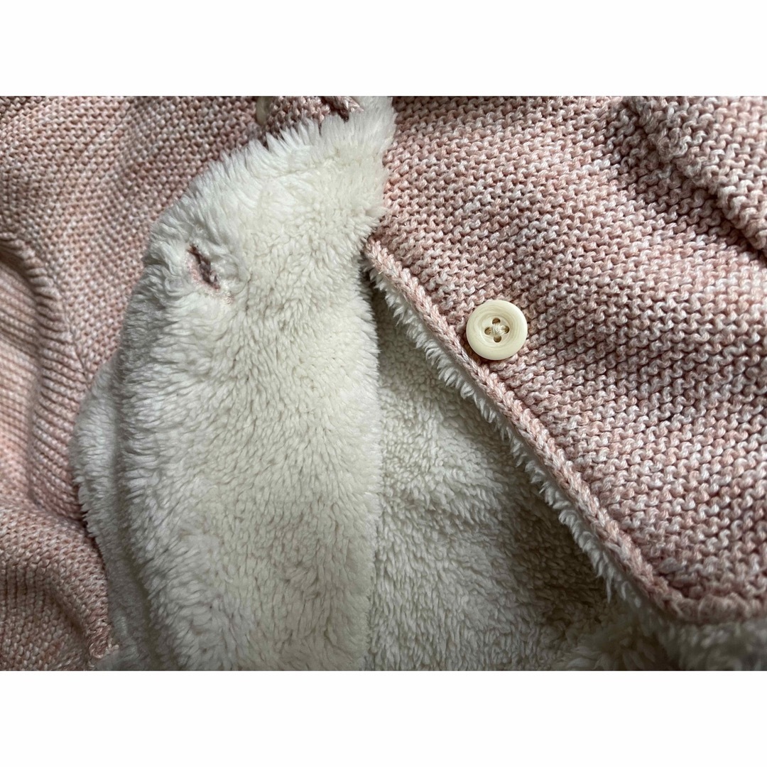 babyGAP(ベビーギャップ)のbaby gap くまみみ　アウター　ボア　ピンク キッズ/ベビー/マタニティのベビー服(~85cm)(ジャケット/コート)の商品写真