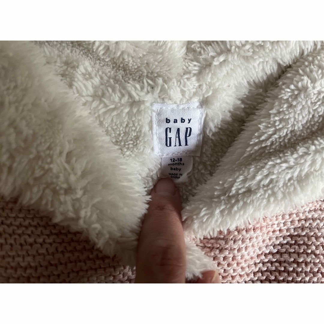 babyGAP(ベビーギャップ)のbaby gap くまみみ　アウター　ボア　ピンク キッズ/ベビー/マタニティのベビー服(~85cm)(ジャケット/コート)の商品写真