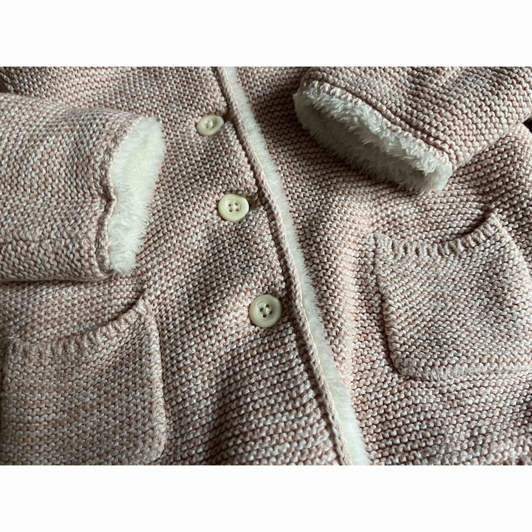 babyGAP(ベビーギャップ)のbaby gap くまみみ　アウター　ボア　ピンク キッズ/ベビー/マタニティのベビー服(~85cm)(ジャケット/コート)の商品写真