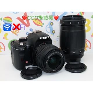 ペンタックス(PENTAX)の❤️ペンタックス k-m  一眼レフカメラ(ダブルズーム)(デジタル一眼)