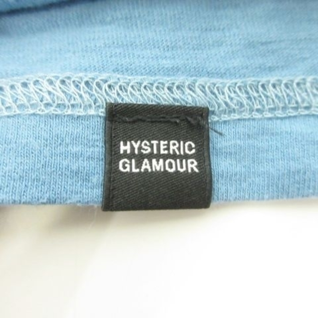 HYSTERIC GLAMOUR(ヒステリックグラマー)のヒステリックグラマー Tシャツ カットソー ロゴ プリント XL 水色 ■U90 メンズのトップス(Tシャツ/カットソー(半袖/袖なし))の商品写真