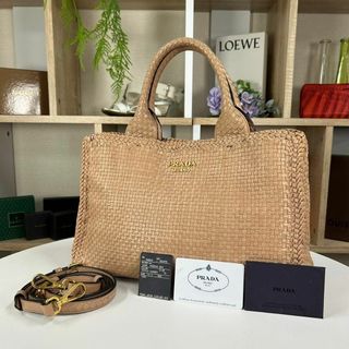 プラダ(PRADA)の超美品 PRADA 名作 マドラス 2way カゴバッグ(トートバッグ)