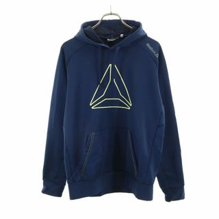 リーボック(Reebok)のリーボック トレーニング 長袖 パーカー L ネイビー Reebok メンズ 古着 【240409】(トレーニング用品)