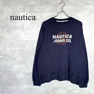 『nautica』 ノーティカ (M) カレッジロゴトレーナー