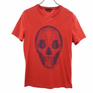 アレキサンダーマックイーン(Alexander McQueen)のアレキサンダーマックイーン イタリア製 プリント 半袖 Tシャツ S レッド系 Alexander McQueen メンズ 古着 【240409】 メール便可(Tシャツ/カットソー(半袖/袖なし))