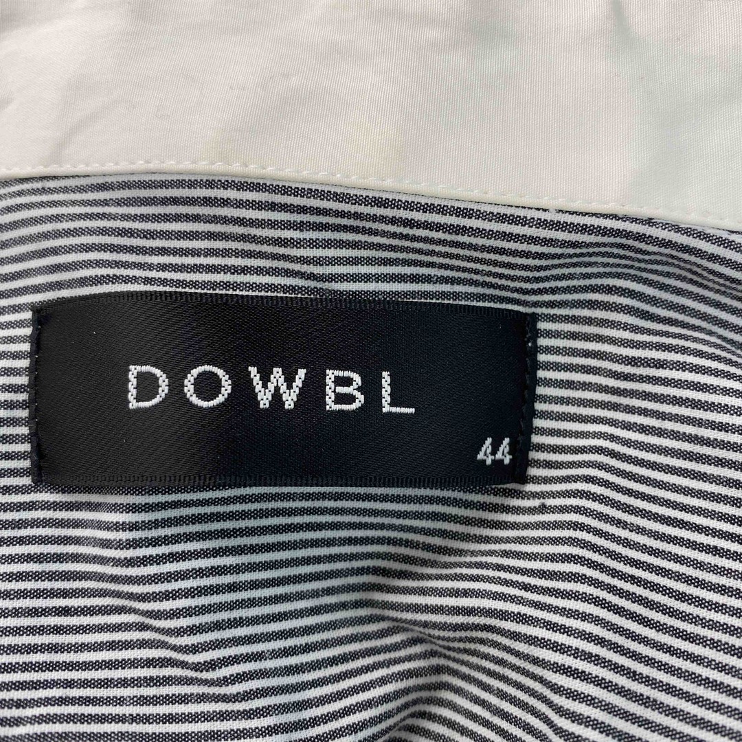 DOWBL(ダブル)のDOWBL ダブル メンズ 長袖 クレリックシャツ 緑×白 ストライプ メンズのトップス(シャツ)の商品写真