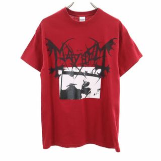 ギルタン(GILDAN)のギルダン 半袖 Tシャツ M レッド GILDAN メンズ 古着 【240409】 メール便可(Tシャツ/カットソー(半袖/袖なし))