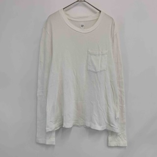 ギャップ(GAP)のGAP ギャップ メンズ Tシャツ（長袖） 胸ポケット ホワイト(Tシャツ/カットソー(七分/長袖))