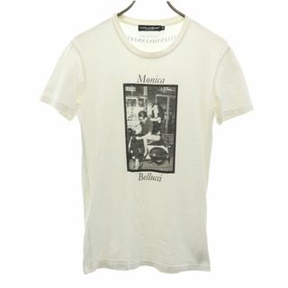 ドルチェアンドガッバーナ(DOLCE&GABBANA)のドルチェアンドガッバーナ イタリア製 モニカ ベルッチ プリント 半袖 Tシャツ 44 ホワイト DOLCE&GABBANA Monica Bellucci メンズ 古着 【240409】 メール便可(Tシャツ/カットソー(半袖/袖なし))