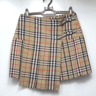 バーバリー(BURBERRY)のバーバリー スカート ノバチェック ラップミニスカート 8025832 ベージュ Ft1148271 超美品・中古(ひざ丈スカート)