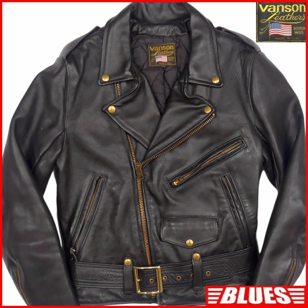 VANSON(バンソン)のUSA製 VANSON バンソン ライダースジャケット C2 38 JJ884 メンズのジャケット/アウター(レザージャケット)の商品写真