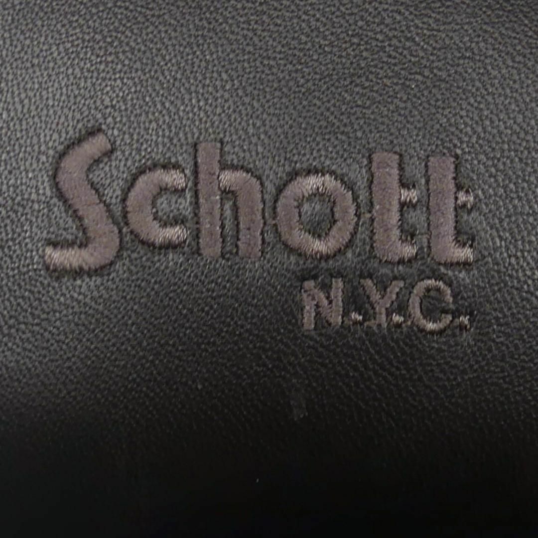 schott(ショット)のUSA製 Schott ショット XL レザーダウンジャケット 黒 JJ864 メンズのジャケット/アウター(ダウンジャケット)の商品写真