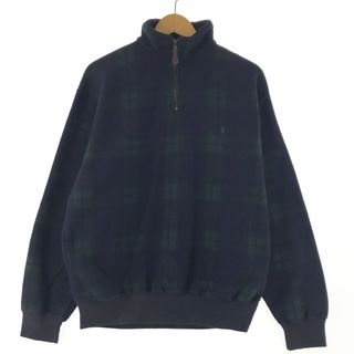 Ralph Lauren - 古着 ラルフローレン Ralph Lauren POLO by Ralph Lauren ブラックウォッチチェック フリースプルオーバー メンズM /eaa362520