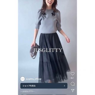 ジャスグリッティー(JUSGLITTY)の23ss JUSGLITTY  ジャスグリッティー チュールスカート(ロングスカート)