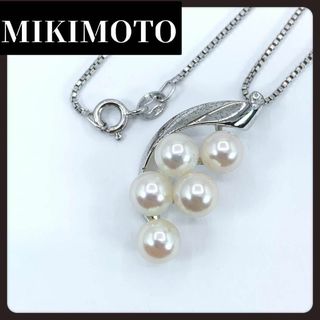 ミキモト(MIKIMOTO)のMIKIMOTO　ミキモト　本真珠　パール　ネックレス　シルバー　925(ネックレス)