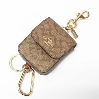 コーチ(COACH)のB242-214 COACH C5698 マルチ アタッチメント ケース バッグ チャーム シグネチャー キャンバス ミニ ポーチ 小物入れ キーホルダー キーリング コーチ (ポーチ)