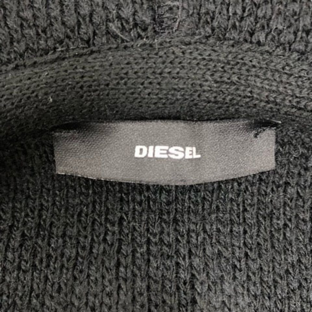 DIESEL(ディーゼル)のディーゼル コート ニットコート フリンジ ジップアップ XXS ブラック レディースのジャケット/アウター(その他)の商品写真