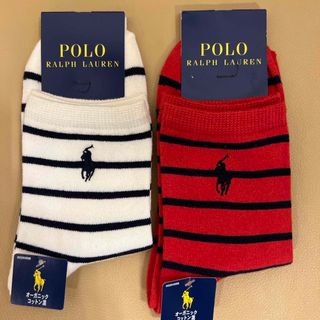 ポロラルフローレン(POLO RALPH LAUREN)の推奨品‼️新品　女性　ポロラルフローレン　綿ソックス2足組　送料無料(ソックス)