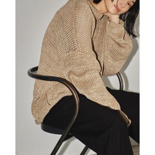 トゥデイフル(TODAYFUL)のtodayful Cottonlinen Over Knit 試着のみ　タグ付き(ニット/セーター)