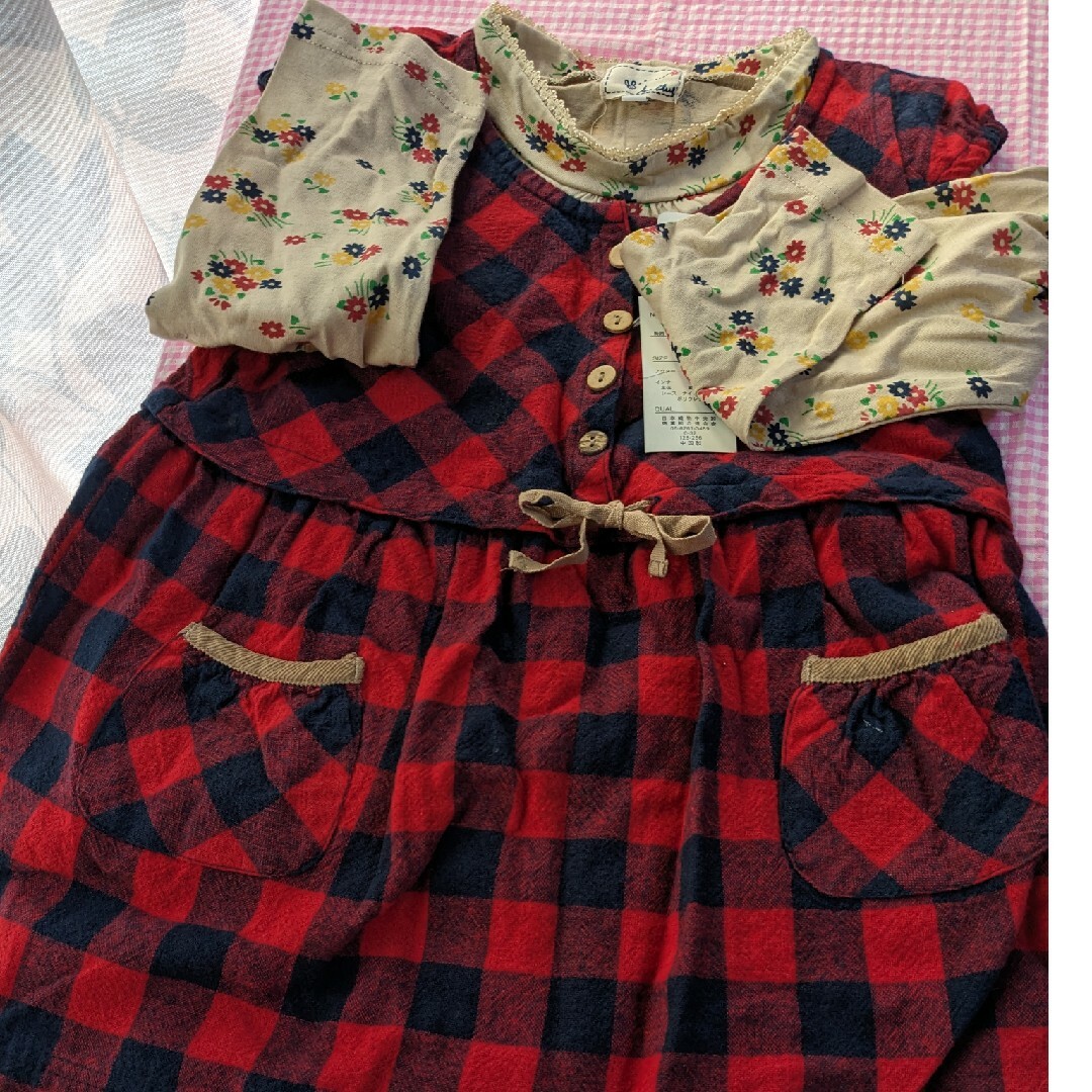 しまむら(シマムラ)の＃子供服·プルオーバー重ね着 キッズ/ベビー/マタニティのキッズ服女の子用(90cm~)(Tシャツ/カットソー)の商品写真