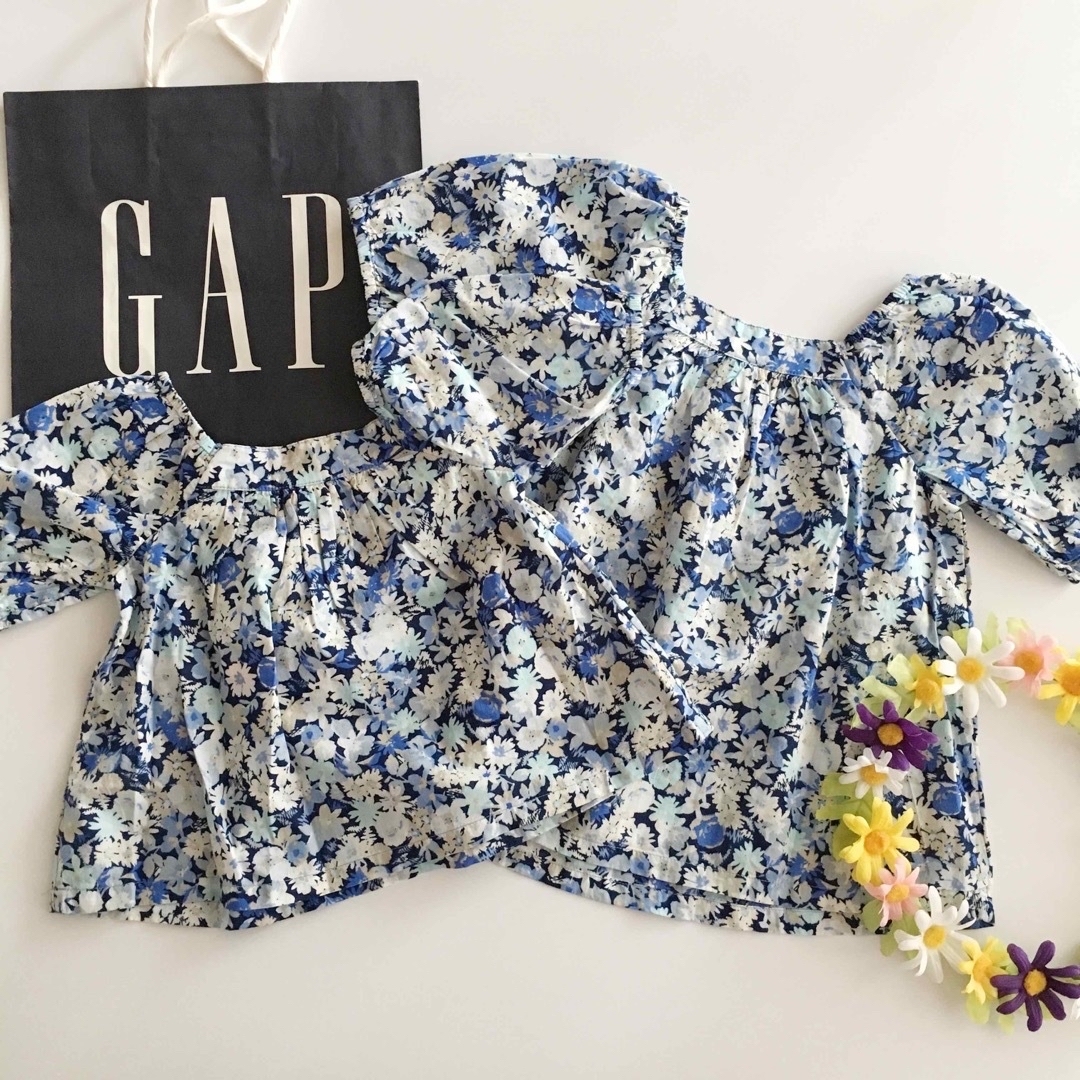 babyGAP(ベビーギャップ)の新品♡baby gap♡ギャップ♡花柄♡トップス♡プティマイン/ユニクロ/ラルフ キッズ/ベビー/マタニティのキッズ服女の子用(90cm~)(Tシャツ/カットソー)の商品写真