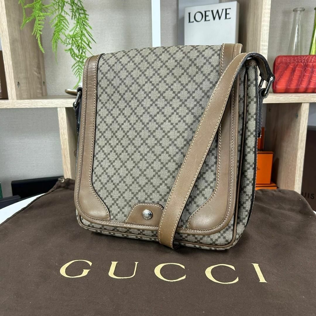 Gucci(グッチ)の超美品 GUCCI ショルダーバッグ ディアマンテ レザー メンズのバッグ(ショルダーバッグ)の商品写真