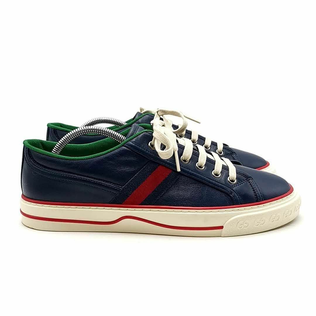 Gucci(グッチ)の美品 グッチ GUCCI スニーカー テニス レザー 03-24040506 メンズの靴/シューズ(スニーカー)の商品写真