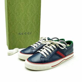 グッチ(Gucci)の美品 グッチ GUCCI スニーカー テニス レザー 03-24040506(スニーカー)