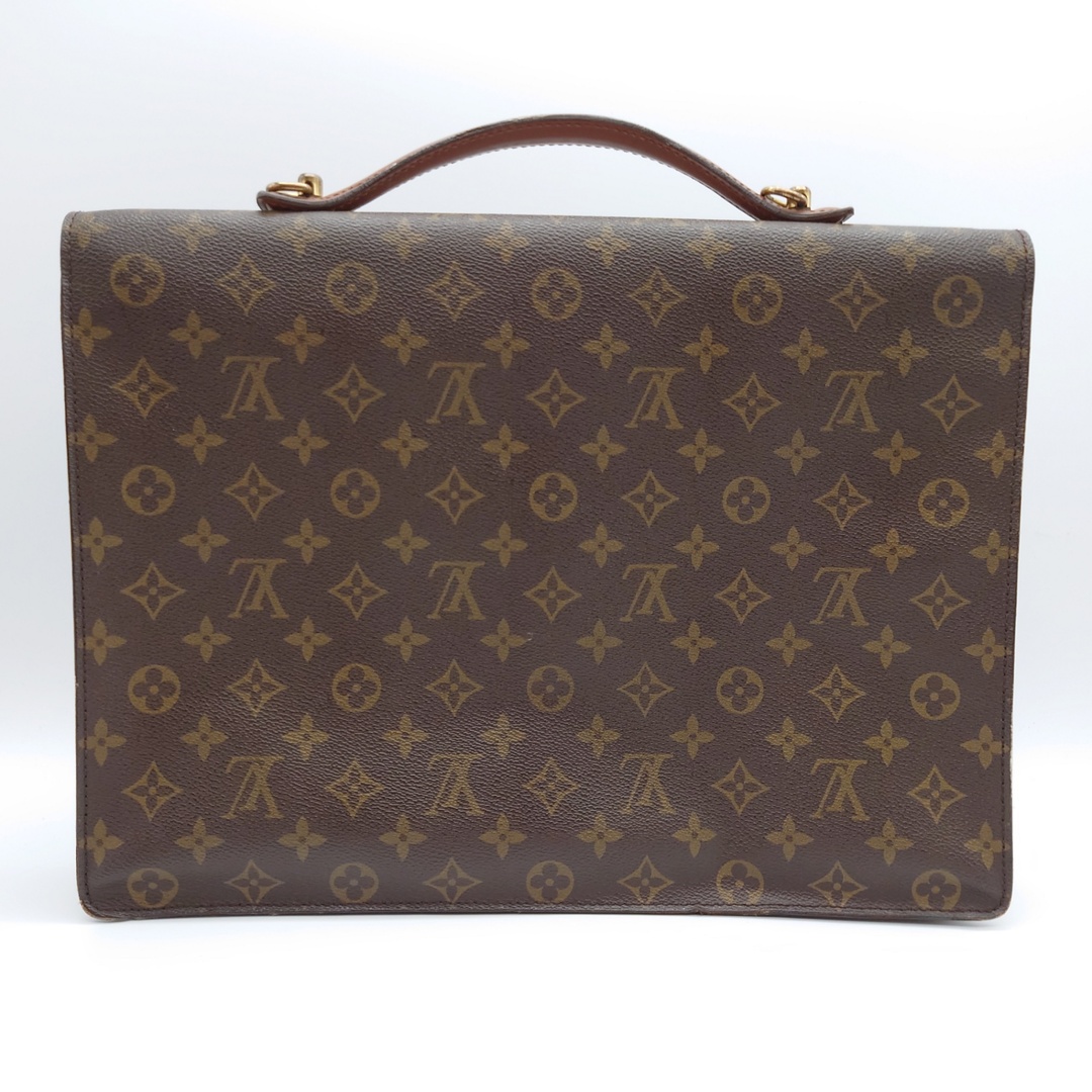 LOUIS VUITTON(ルイヴィトン)のルイヴィトン LV Louis Vuitton ポルトドキュマン ハンドバッグ 2WAYバッグ ビジネスバッグ ブリーフケース モノグラム 肩掛け 斜め掛け 定番 ショルダーバッグ ロゴデザイン シンプル 四角 自立 ブラウン系 ゴールド金具 レザー M53338 メンズ レディース 【中古 BCランク】☆送料無料☆ 当店通常価格79800円 メンズのバッグ(ビジネスバッグ)の商品写真