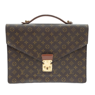 ルイヴィトン(LOUIS VUITTON)のルイヴィトン LV Louis Vuitton ポルトドキュマン ハンドバッグ 2WAYバッグ ビジネスバッグ ブリーフケース モノグラム 肩掛け 斜め掛け 定番 ショルダーバッグ ロゴデザイン シンプル 四角 自立 ブラウン系 ゴールド金具 レザー M53338 メンズ レディース 【中古 BCランク】☆送料無料☆ 当店通常価格79800円(ビジネスバッグ)