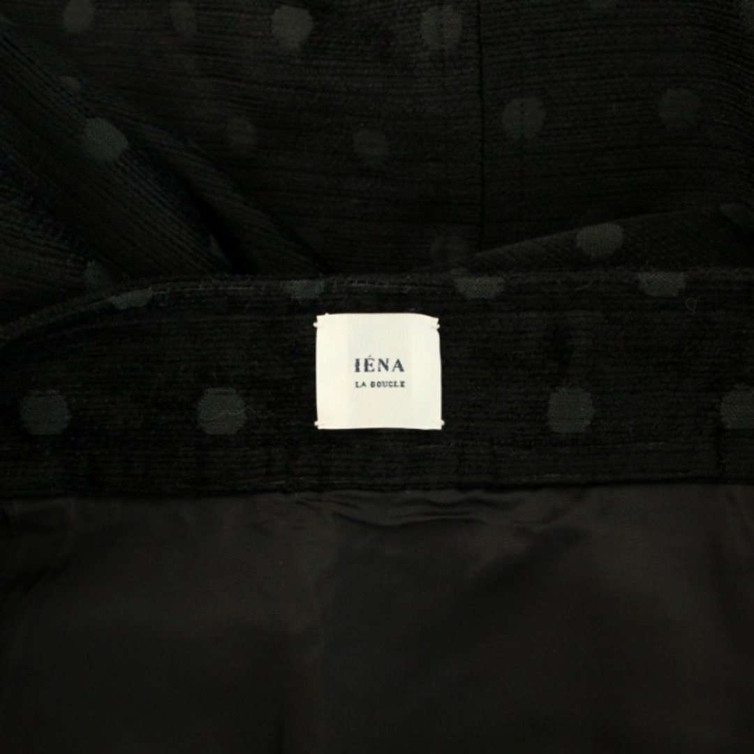 IENA(イエナ)のイエナ タイトスカート ミモレ ロング スリット ドット柄 40 L 黒 レディースのスカート(ロングスカート)の商品写真