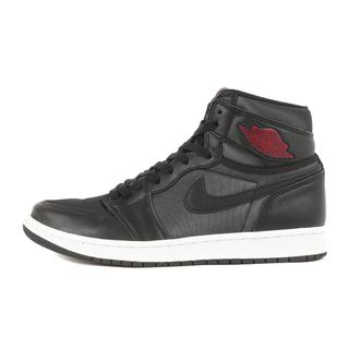 ナイキ(NIKE)の美品 NIKE ナイキ サイズ:27.0cm AIR JORDAN 1 RETRO HIGH OG BLACK SATIN (555088-060) エアジョーダン1 レトロ ハイ ブラック サテン ブラック ジムレッド 黒赤 US9 ハイカット スニーカー シューズ バッシュ 靴【メンズ】【中古】(スニーカー)