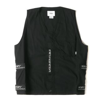 美品 WTAPS ダブルタップス ベスト サイズ:XL 22AW オーバーサイズ ミリタリーベスト HAGGERZ / VEST / COTTON. POPLIN ブラック 黒 トップス【メンズ】【中古】