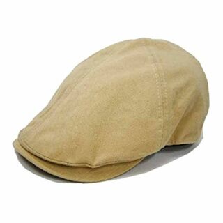 帽子 男女兼用 メンズ レディース ハンチング コットン 6枚はぎ ベージュ(ハンチング/ベレー帽)